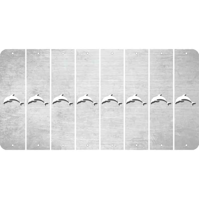 White Oil Rubbed Cut Fun Strips (Set of 8) DOLPHIN