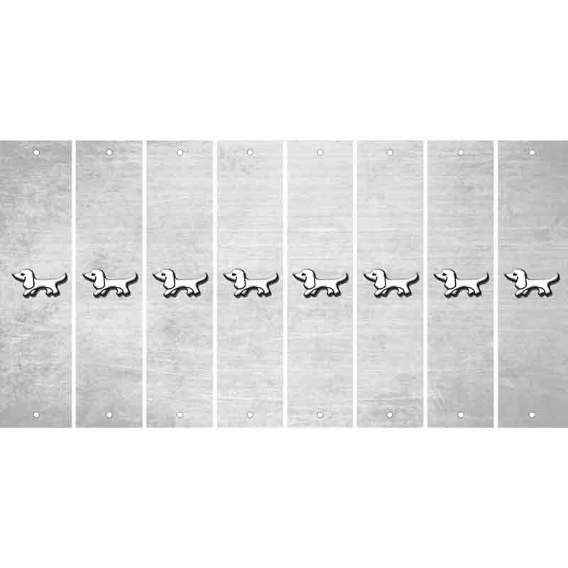 White Oil Rubbed Cut Fun Strips (Set of 8) DOG