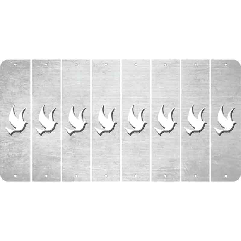 White Oil Rubbed Cut Fun Strips (Set of 8) DOVE