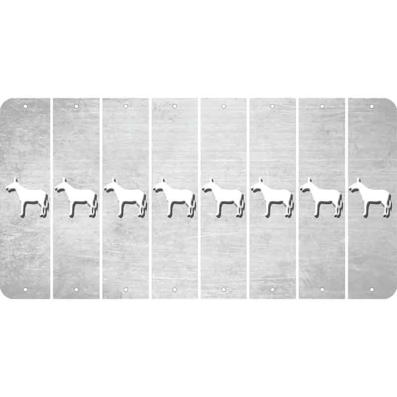 White Oil Rubbed Cut Fun Strips (Set of 8) DONKEY