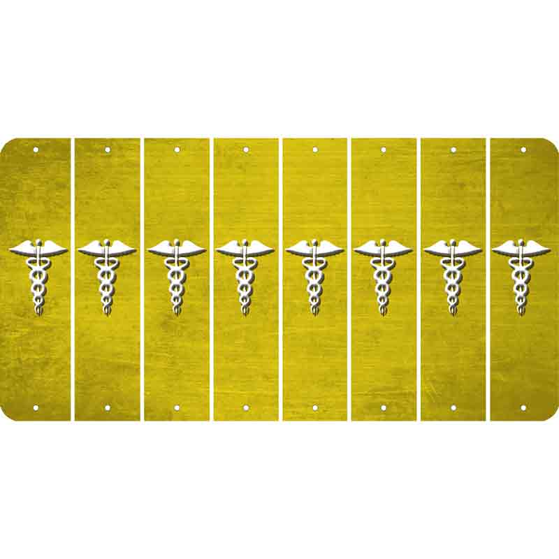 Yellow Oil Rubbed Cut Fun Strips (Set of 8) CADUCEUS
