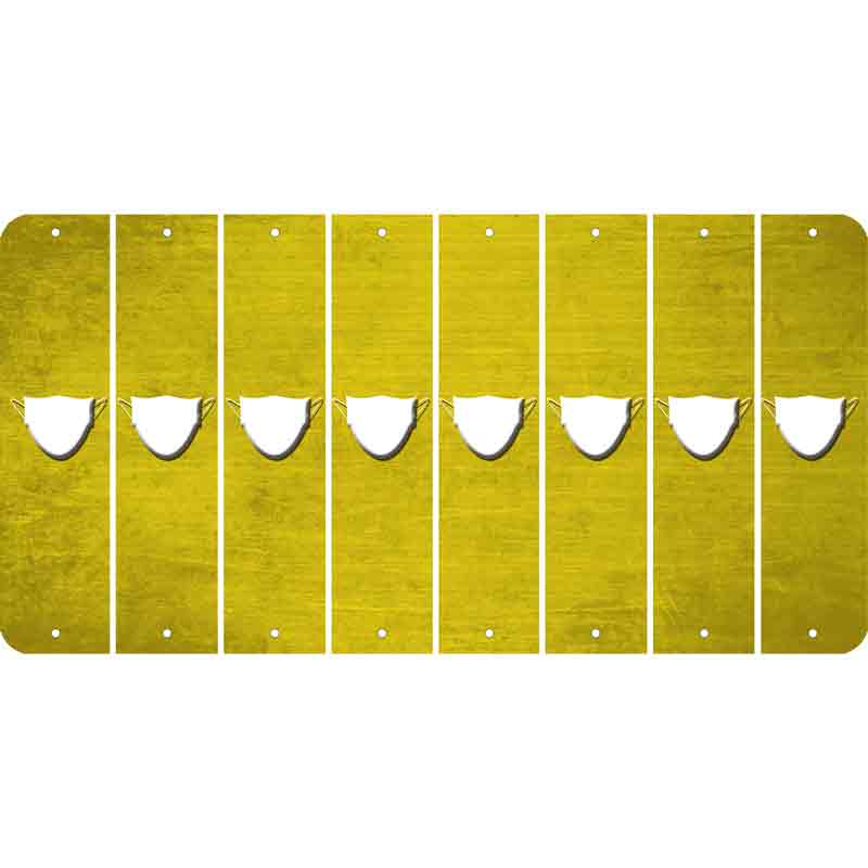 Yellow Oil Rubbed Cut Fun Strips (Set of 8)