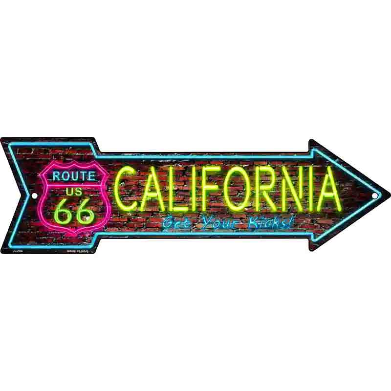 California Neon Novelty Metal Arrow Sign