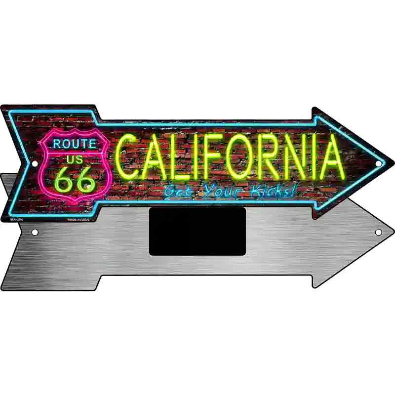 California Neon Novelty Metal Arrow Sign