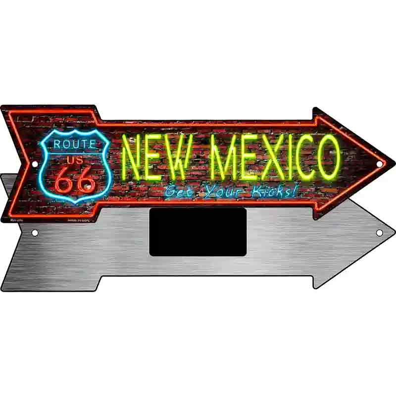 New Mexico Neon Novelty Metal Arrow Sign