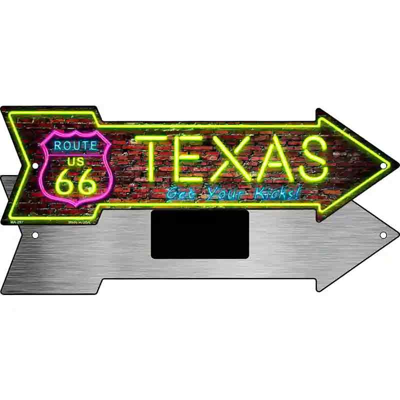 Texas Neon Novelty Metal Arrow Sign