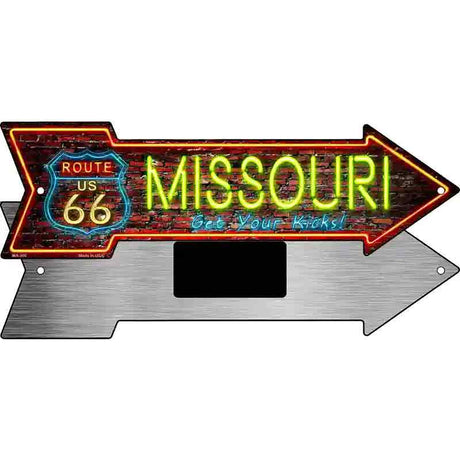 Missouri Neon Novelty Metal Arrow Sign