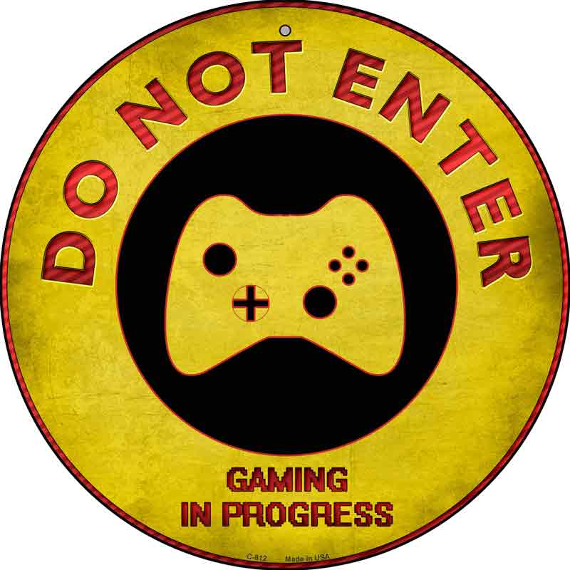 Do Not Enter Round Controller Novelty Metal Circular Sign