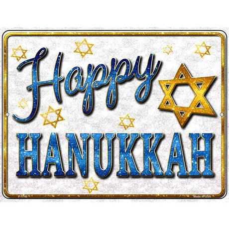 Happy Hanukkah Metal Novelty Parking Sign P-1743