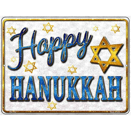 Happy Hanukkah Metal Novelty Parking Sign P-1743