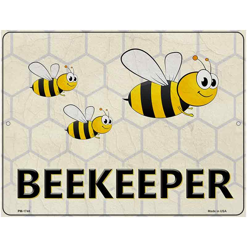 Beekeeper Metal Novelty Parking Sign