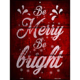 Merry and Bright Red Novelty Metal Parking Sign