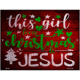 This Girl Loves Christmas Red Novelty Metal Parking Sign