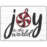 Joy To The World White Novelty Metal Parking Sign