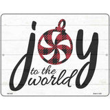 Joy To The World White Novelty Metal Parking Sign