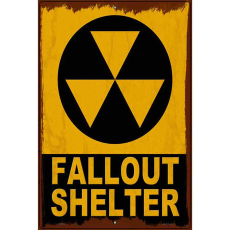 Fallout Shelter Metal Novelty Parking Sign