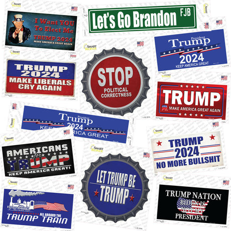 Trump 50 Piece Wholesale Novelty Assorted Sticker Decal Pack