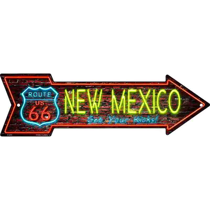 New Mexico Neon Novelty Metal Arrow Sign