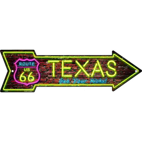 Texas Neon Novelty Metal Arrow Sign