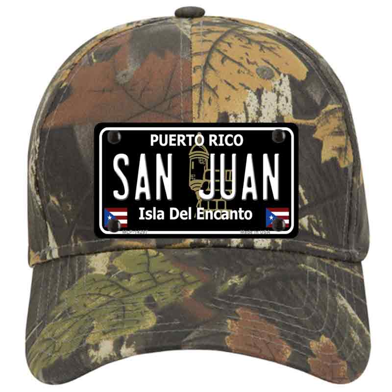 San Juan Puerto Rico Black Novelty License Plate Hat