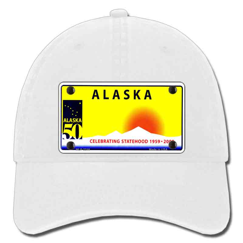 Alaska State Blank Novelty License Plate Hat