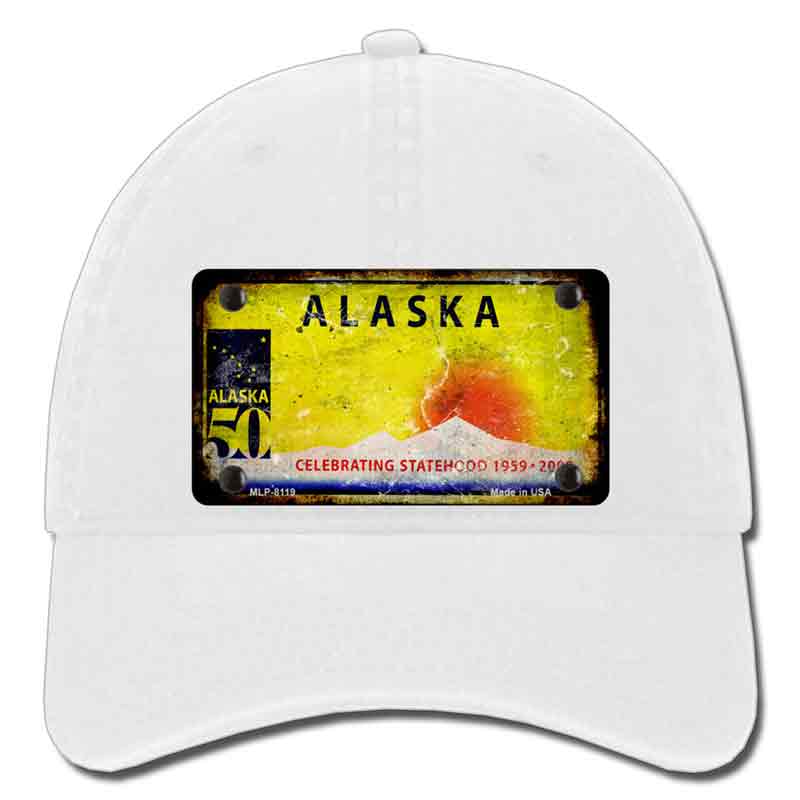 Alaska State Blank Novelty License Plate Hat