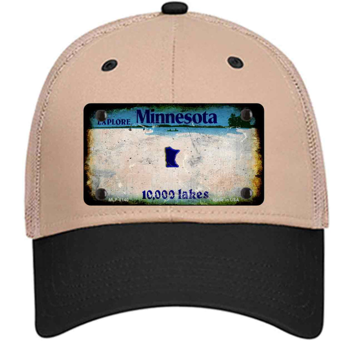 Minnesota Rusty Blank Novelty License Plate Hat