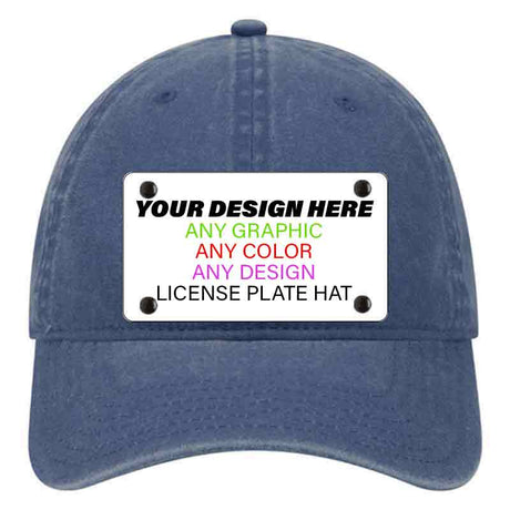 Personalized Design Your Own Custom Novelty Aluminum License Plate Hat | 4" x 2.2" Mounted Hats