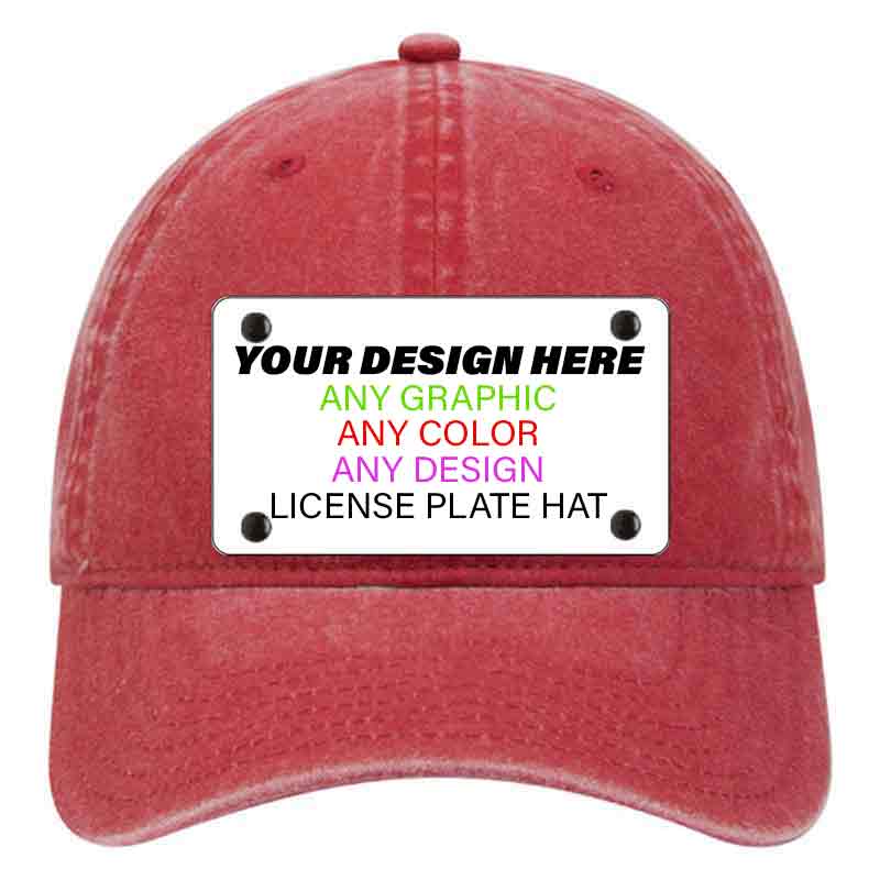 Personalized Design Your Own Custom Novelty Aluminum License Plate Hat | 4" x 2.2" Mounted Hats