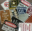 Sample Pack of 50 Irregular Wholesale Metal Signs Sign-Pack-02