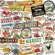 Farmers Market 50 Piece Wholesale Novelty Assorted Sticker Decal Pack