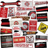 Firefighter 50 Piece Wholesale Novelty Assorted Sticker Decal Pack