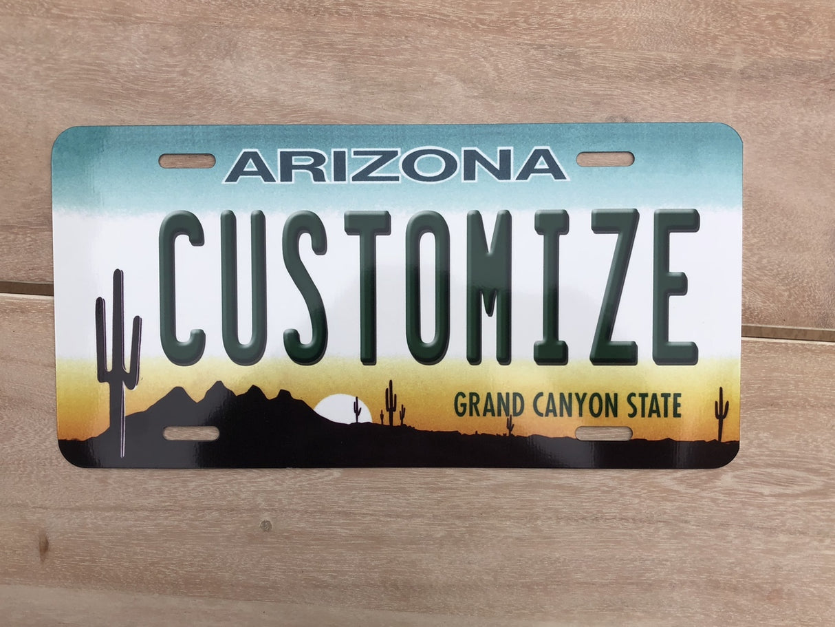 Personalized Design Your Own Custom STANDARD SIZE 12" x 6" Novelty Automotive Aluminum License Plate Tag