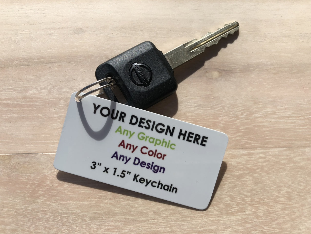 Personalized Design Your Own Custom Novelty Key Chain | 3" x 1.5"