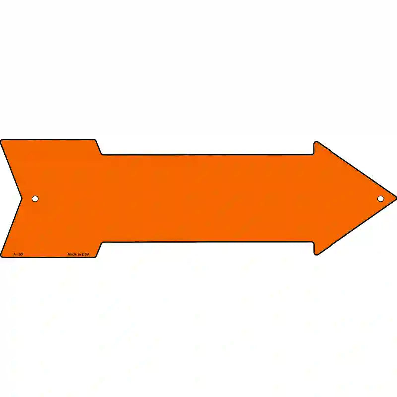 Orange Novelty Metal Arrow Sign 17" x 5" (A)