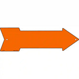 Orange Novelty Metal Arrow Sign 17" x 5" (A)