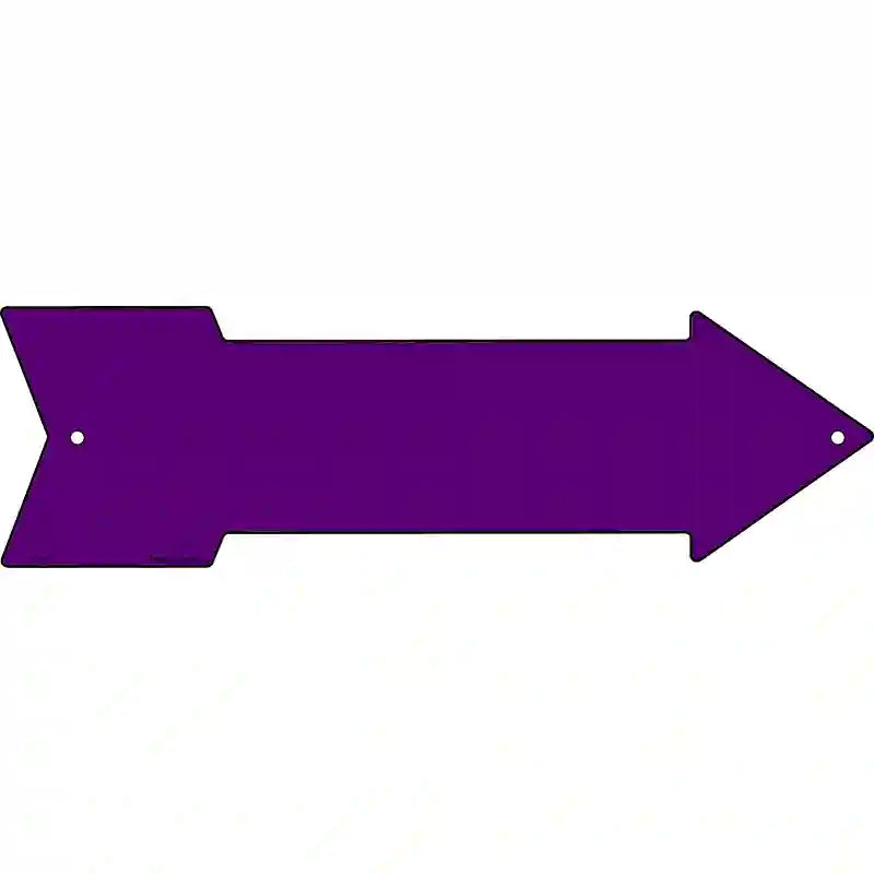 Purple Novelty Metal Arrow Sign 17" x 5" (A)