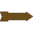 Brown Novelty Metal Arrow Sign 17" x 5" (A)