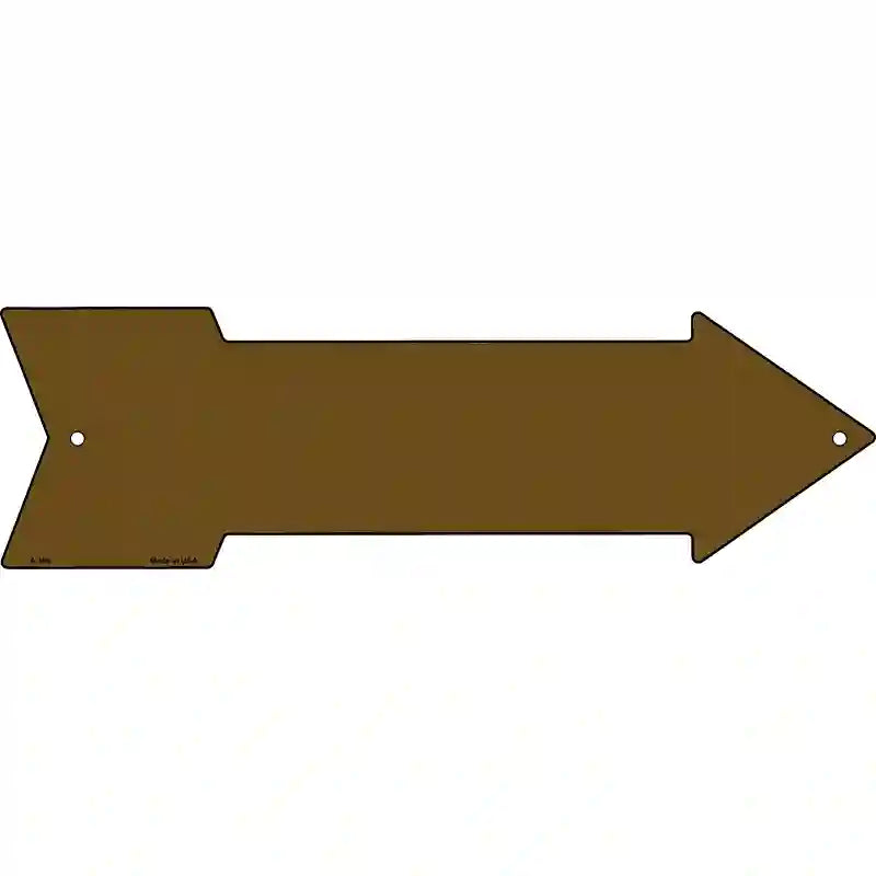 Brown Novelty Metal Arrow Sign 17" x 5" (A)