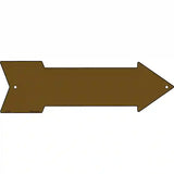 Brown Novelty Metal Arrow Sign 17" x 5" (A)