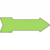 Lime Green Novelty Metal Arrow Sign 17" x 5" (A)