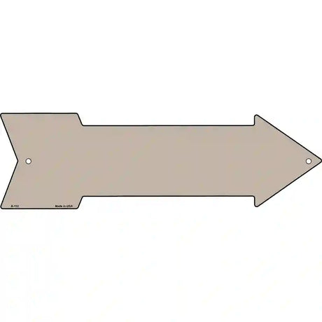 Tan Novelty Metal Arrow Sign 17" x 5" (A)