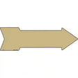 Gold Novelty Metal Arrow Sign 17" x 5" (A)