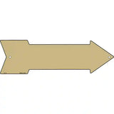 Gold Novelty Metal Arrow Sign 17" x 5" (A)