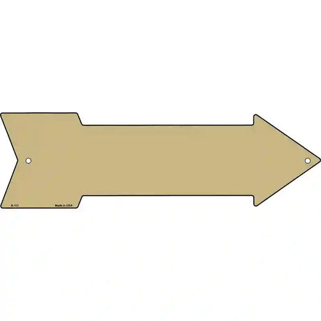 Gold Novelty Metal Arrow Sign 17" x 5" (A)