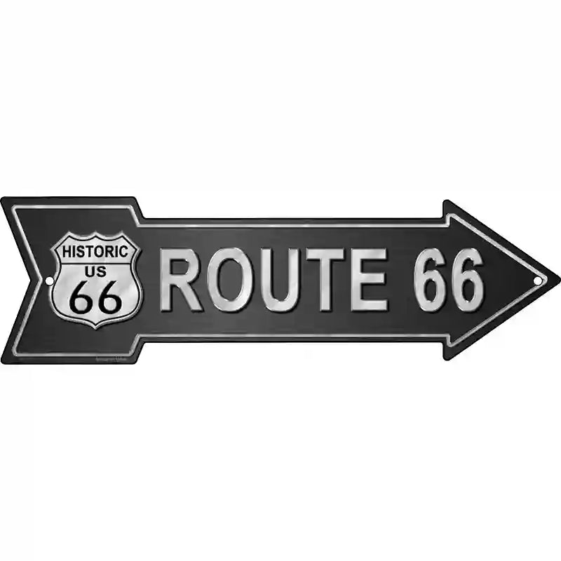 Route 66 Novelty Metal Arrow Sign 17" x 5" (A)