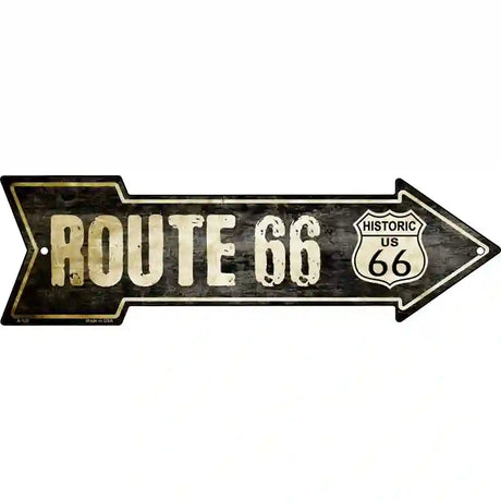 Vintage Route 66 Novelty Metal Arrow Sign 17" x 5" (A)