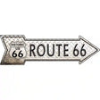 Diamond Route 66 Novelty Metal Arrow Sign 17" x 5" (A)