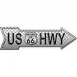 Diamond US Highway Novelty Metal Arrow Sign 17" x 5" (A)