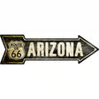 Vintage Route 66 Arizona Novelty Metal Arrow Sign 17" x 5" (A)